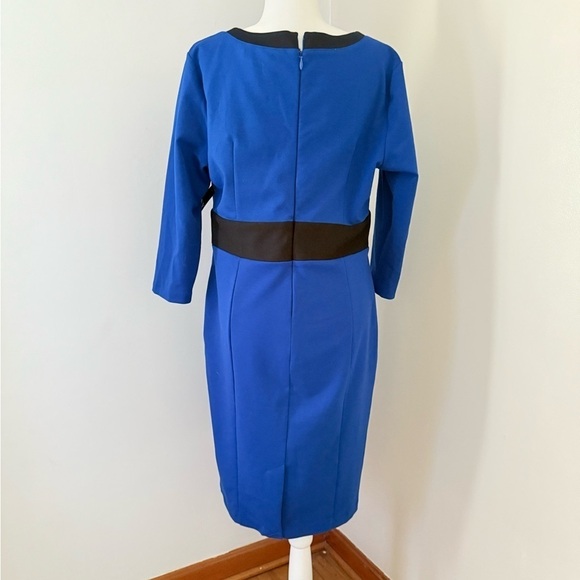NWT NY & Co black and blue Xl petite dress - Picture 3 of 16